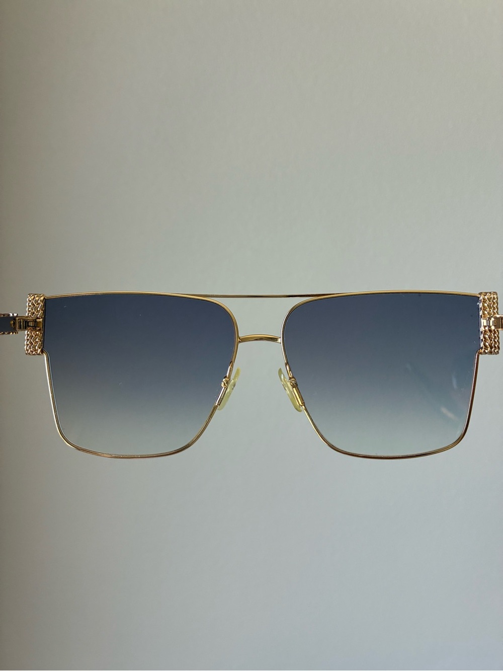 Moschino Gold Geometric Sunglasses | Original Case - Picture 3 of 9